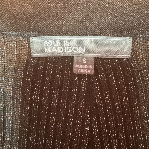 89th & Madison Black Metallic Cardigan - Picture 5 of 5
